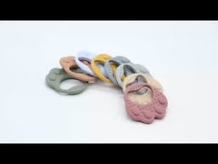 पर्यावरण के अनुकूल भालू पांव सिलिकॉन बच्चे के दांत खिलौने दर्दनाक मसूड़ों के लिए