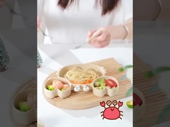 बैक्टीरिया प्रतिरोधी बच्चों की थाली और कटोरा रात के खाने के लिए गुलाबी सफेद फूल